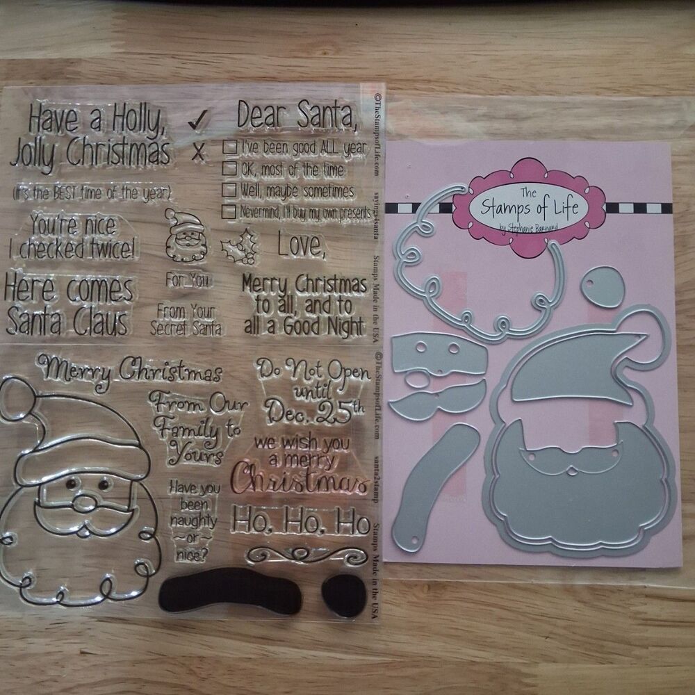 Stamps of Life Santa2Stamp Sayings4Santa Bundle with Coordinating Dies